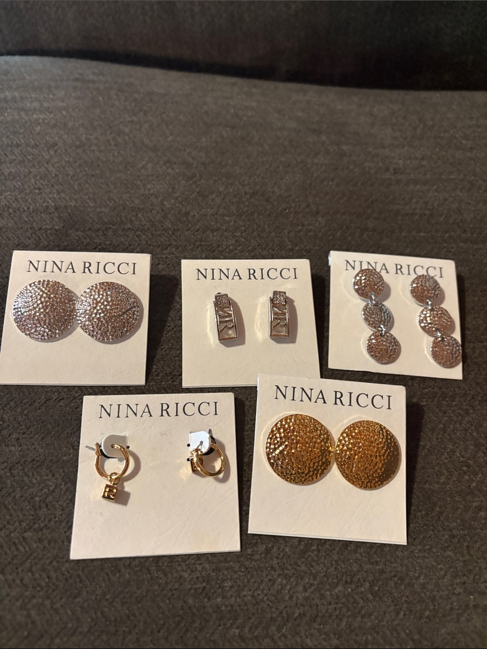 5 pairs Nina Ricci vintage earrings